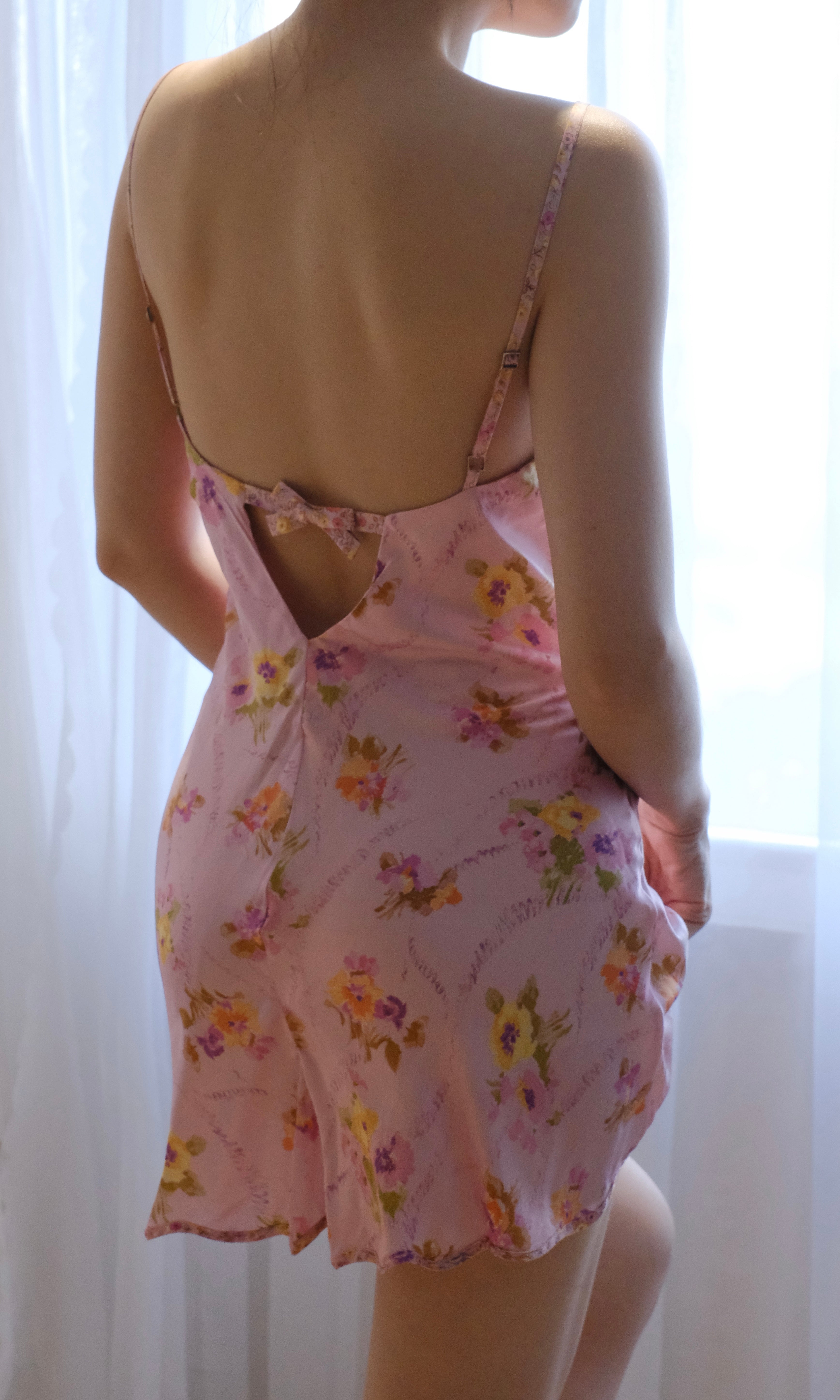 LoveShackFancy x Morgan Lane Floral Babydoll Slip Dress ( Small)