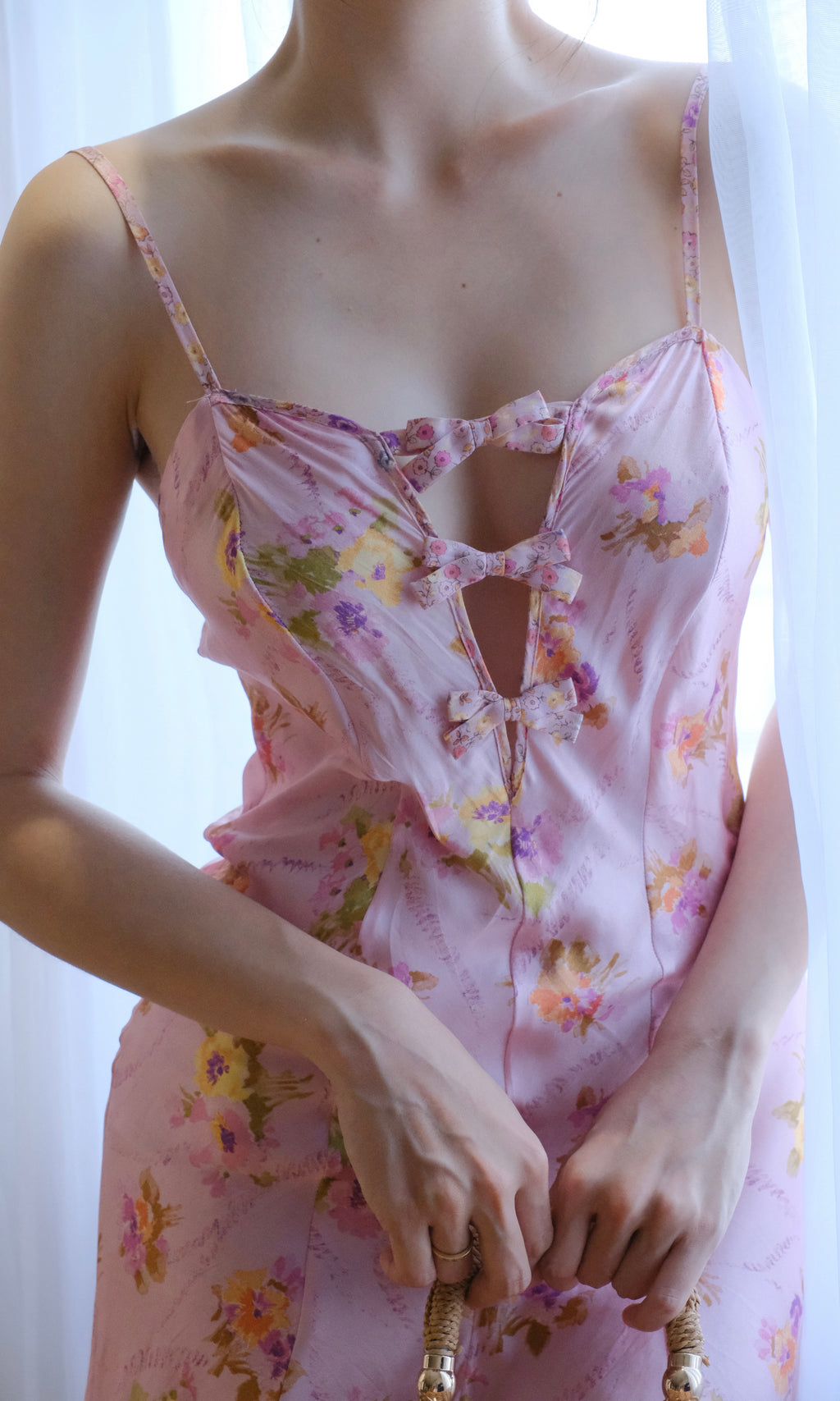 LoveShackFancy x Morgan Lane Floral Babydoll Slip Dress ( Small)