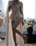 Vintage Champagne CACIQUE 2000s silk lingerie